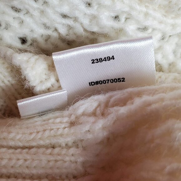 💥318 Loft Ann Taylor alpaca/wool Blend Ivory Shawl Collar Sweater - Picture 6 of 9
